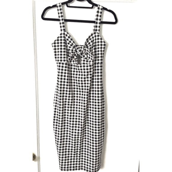 Forever 21 Dresses & Skirts - NEW Forever 21 Dress Gingham Sz L Stretch MadMen